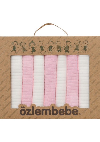 7'li %100 Pamuklu Bebek Ağız Silme Mendili (Hediye Paketi Yapılır)