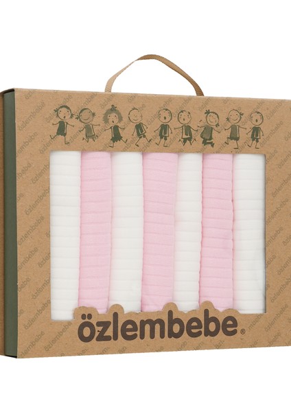 7'li %100 Pamuklu Bebek Ağız Silme Mendili (Hediye Paketi Yapılır) fırsatları