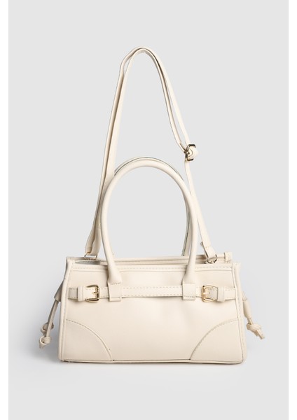 Kadın Aura Soft Deri El ve Çapraz Askılı Çanta Krem modelleri