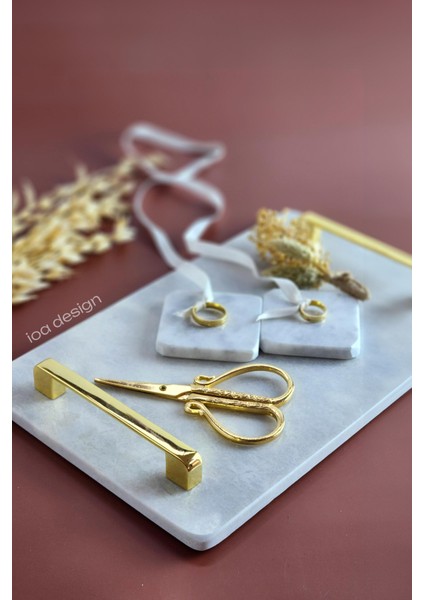 Nergis Mermer Söz Nişan Tepsi Seti Altın Kulp ile 6 Parça Şık Tasarım modelleri