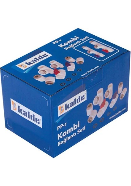 Beyaz 8 Parça Dirsekli Kombi Bağlantı Seti