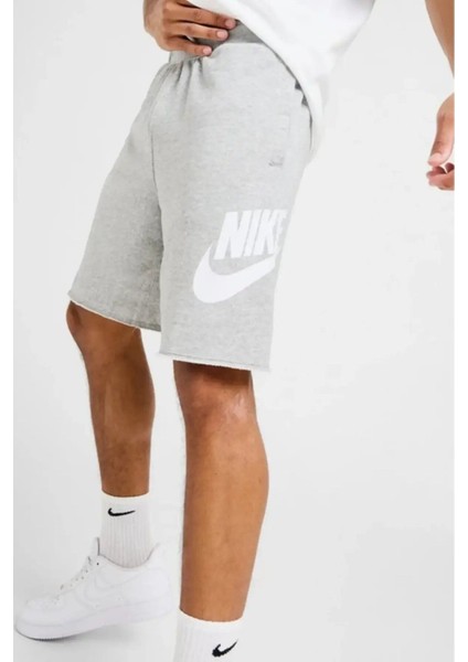 Sportswear Alumni Cotton Swoosh Shorts Grey Baskılı Erkek Şort Gri