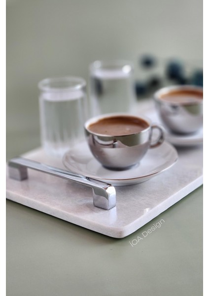 Nergis Model Gerçek Mermer Sunum Tepsisi - Gümüş Kulp fiyatları