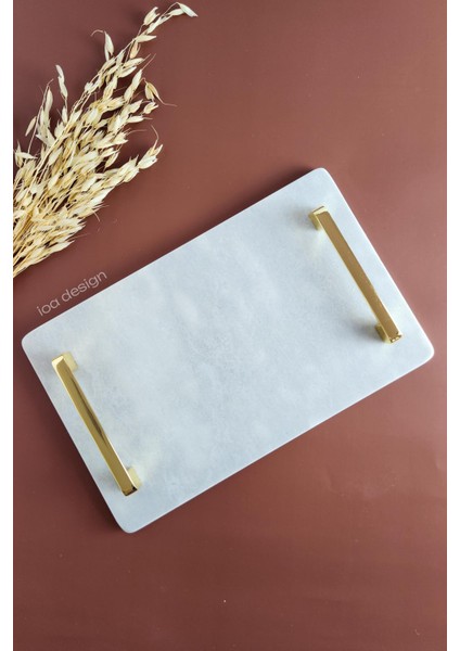 Nergis Model Gerçek Mermer Sunum Tepsisi - Altın Kulp fiyatları