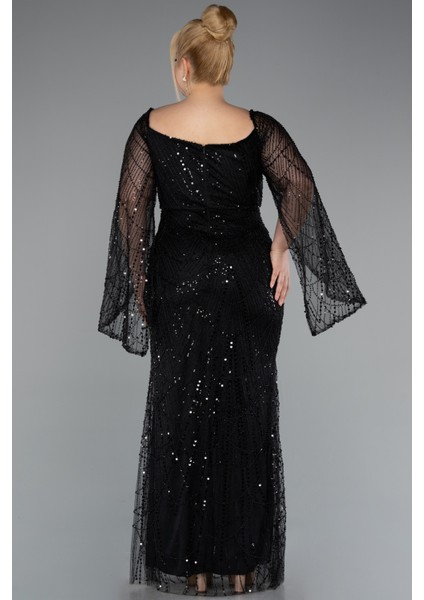 Uzun Kol Boncuklu Büyük Beden Abiye ABU5067 fiyatları