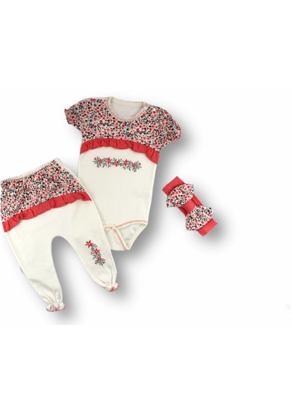 Mimoza Desenli Bebek Kıyafet Seti
