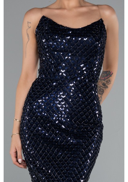 Straplez Midi Pullu Davet Elbisesi ABK2389 modelleri