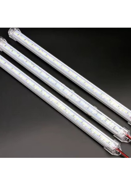 2 Adet Alüminyum Kasalı 5630 Bar LED 12 Volt Beyaz 100 cm Şeffaf Karavan Tekne Otomobil SB-6551 modelleri