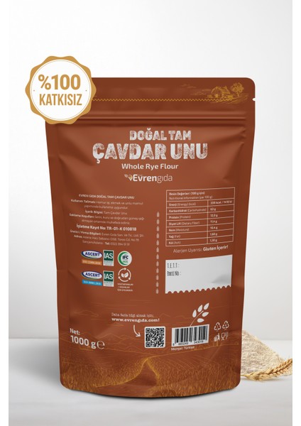 Doğal Çavdar Unu (2x1 kg) fiyatları