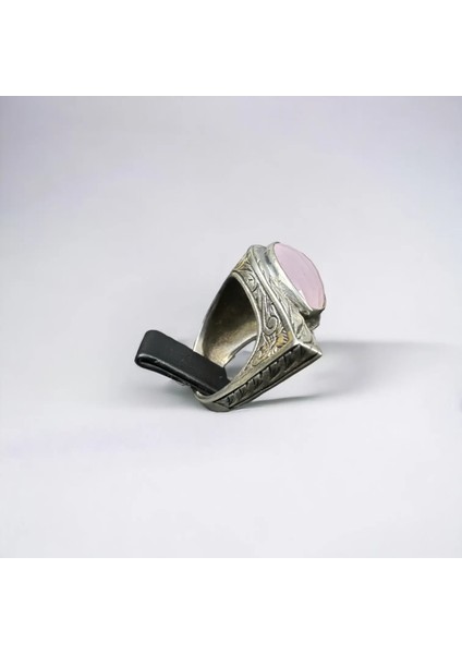 Pembe Kuvars Gümüş Yüzük (Aşk Taşı) modelleri