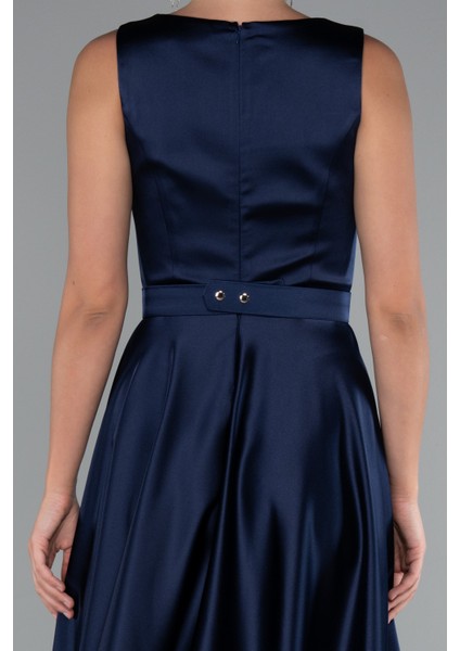 Kolsuz Kemerli Uzun Saten Abiye Elbise ABU5060 fırsatları