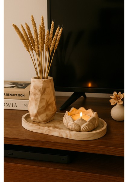 “Marble Touch” 3’lü Beton Dekor Set – Modern & Şık Tasarım modelleri