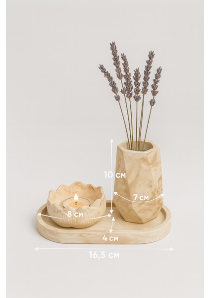 “Marble Touch” 3’lü Beton Dekor Set – Modern & Şık Tasarım fırsatları