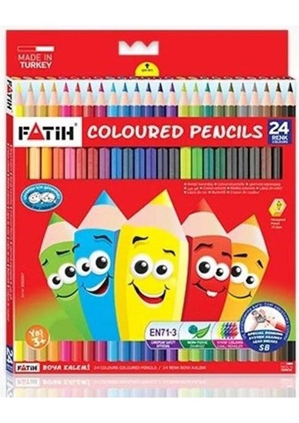 24 Renk Fatih Kuru Boya 25X35 cm Telli Spralli Resim Defteri Hamur Silgi Kalemtraş 15 Yaprak Resim Defteri Kuruboya fiyatları