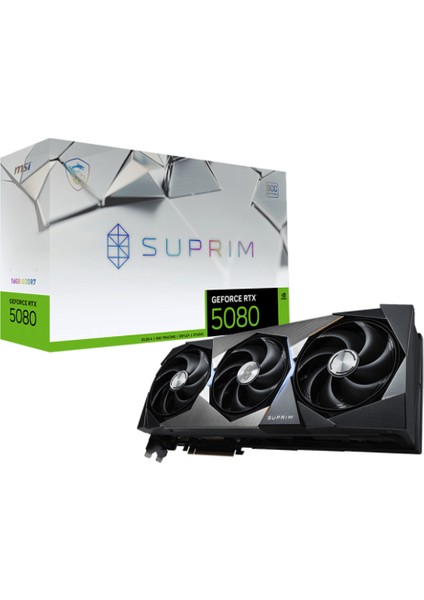 Msı Geforce Rtx 5080 16G Suprım Soc 16GB Gdrr7 256BIT DX12 Dlss4 Gaming (Oyuncu) Ekran Kartı