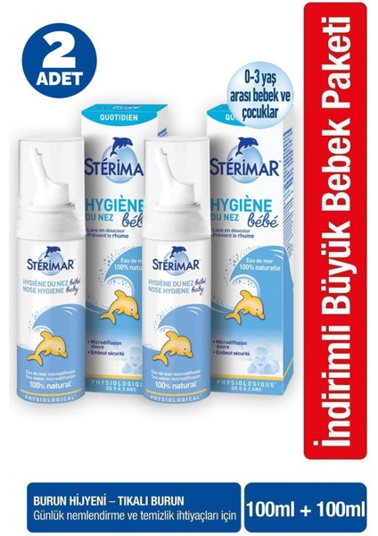 Sterimar Burun Spreyi Nose Hygiene Bebe 100 ml 2 Adet