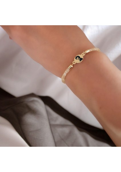 14 Ayar Plakalı Altın Al Pacino Temalı Hasır Kordonlu Oval Motifli Hediye BILEKLIK-415SEMBOL fiyatları