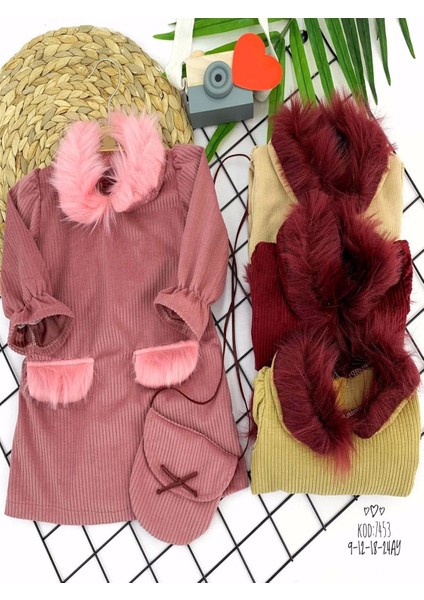 Pembe Kadife Bebek Elbisesi - Soft & Stylish fiyatları