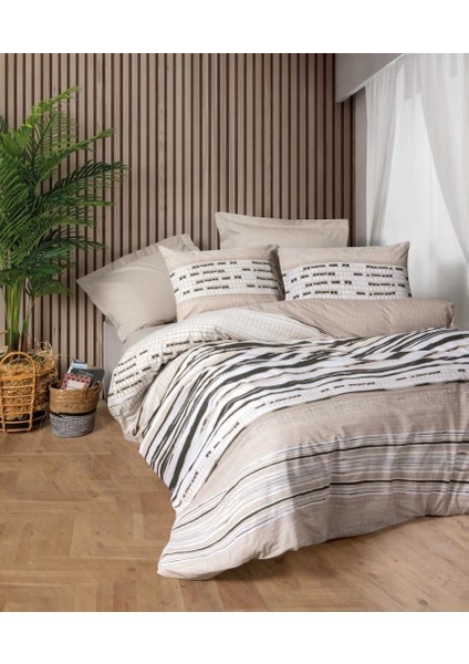 Line Nevresim Takımı Çift Kişilik Perry Bej