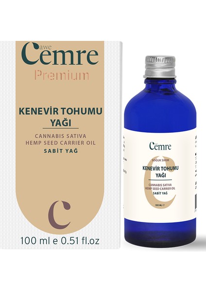 Canabis Tohumu Yağı 100 ml Ithal Saf Yağ
