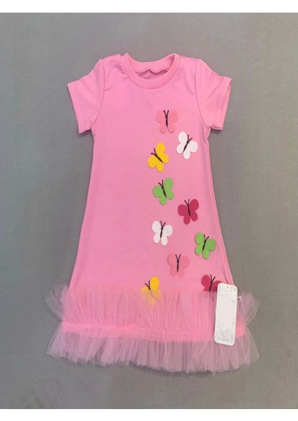 Sevimli Kelebek Desenli Çocuk Elbisesi fiyatları