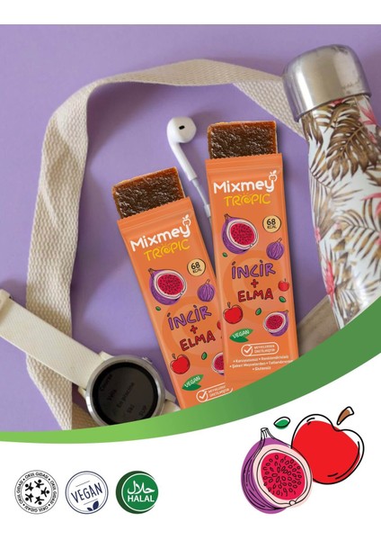İncir Meyve Barı 12 Adet | Sağlıklı Atıştırmalıklar – Vegan, Glutensiz, Koruyucusuz (20GR X 12 ADET) indirimleri