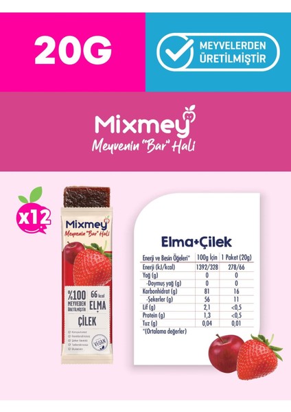 Çilek Böğürtlen Karma Meyve Barı 24 Adet | Sağlıklı Atıştırmalıklar Vegan, Glutensiz 20gr X 24 Adet modelleri