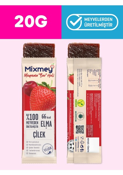 Tropik Meyve Bar Serisi 10 Adet | Sağlıklı Atıştırmalıklar – Vegan, Glutensiz (20GR X 10 ADET)
