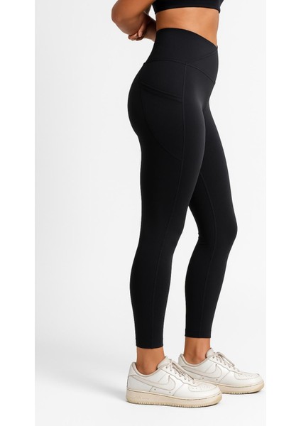 Kadın Siyah TAYT-P2149 Düz Desenli Yüksek Bel Spor Tayt Dar Paça Kesim ile Konfor fiyatları