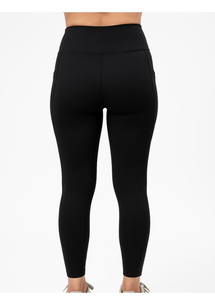 Kadın Siyah TAYT-P2149 Düz Desenli Yüksek Bel Spor Tayt Dar Paça Kesim ile Konfor modelleri