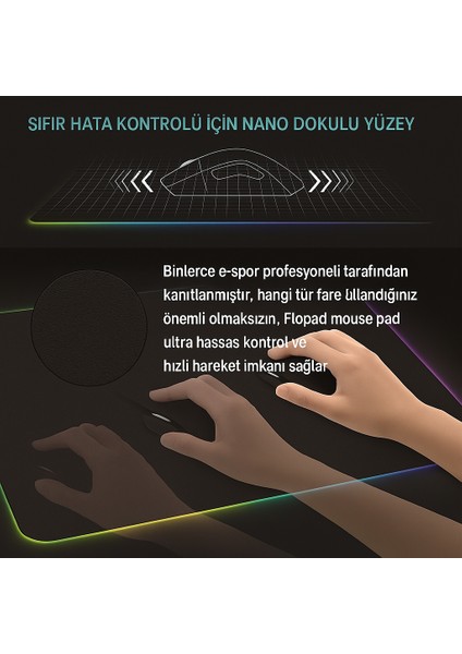 Rgb Gamıng Yumuşak Dokulu Işıklı Mousepad 30*80 cm modelleri