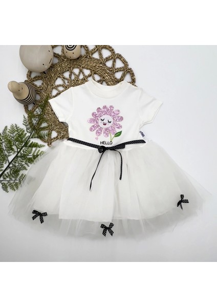 Yapraklı Çiçek Nakışlı Bebek Tütü Elbisesi - Zarif ve Şık Tasarım modelleri