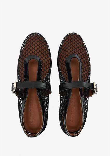 Siyah Rugan File Detaylı Bantlı Kadın Babet indirimleri