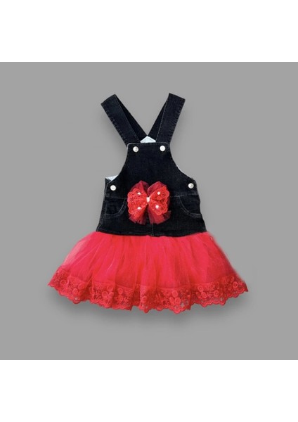 Zarif Fiyonk Detaylı Kız Çocuk Salopeti fiyatları