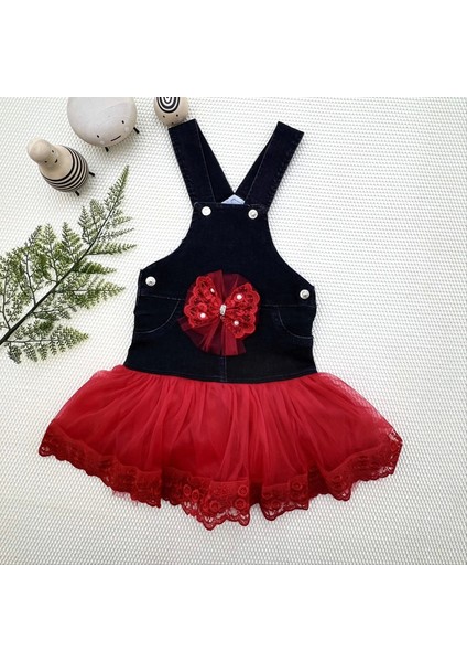 Zarif Fiyonk Detaylı Kız Çocuk Salopeti modelleri