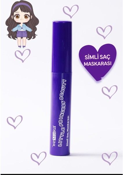 Lıttle Prıncess Sımlı Sac Maskarası Mor 6 ml