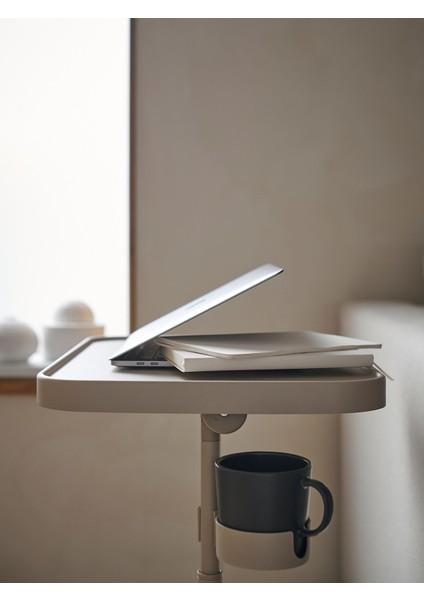 Björkåsen Laptop Masası 46 x 65 cm Bej Ayarlanabilir Katlanır Bardak Tutuculu fiyatları