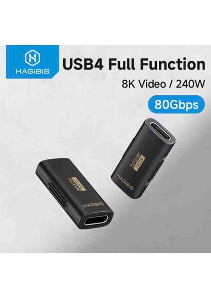 Çevirici Dönüştürücü Adaptör Dişiden Dişiye 240W 8K 80Gbps Uzatma Dönüştürücü Adaptör Desteği