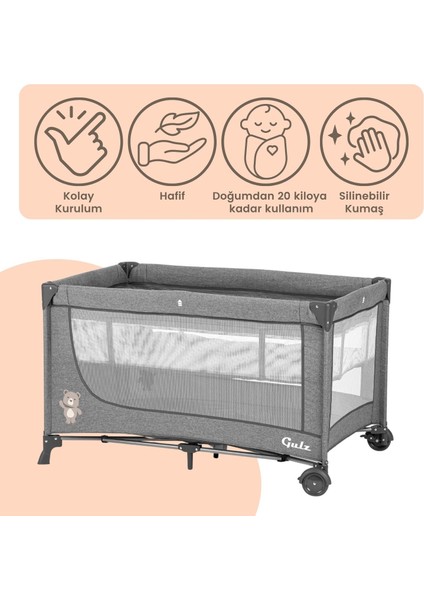 Lindo Oyun Parkı Park Yatak Bebek Beşik 70x120 Cm + Yataklı fırsatları