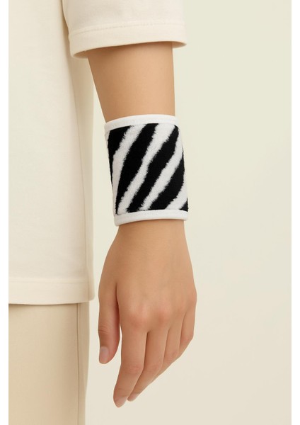 Wild Spirit 2'li Zebra Desen Bilek Bandı – %100 Pamuklu ve Yumuşak
