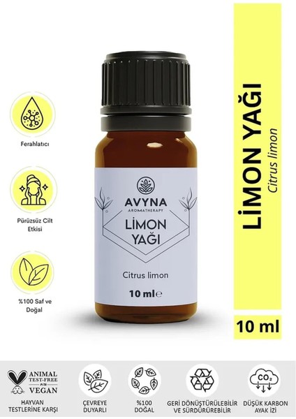 Reyo Avyna Limon Uçucu Yağı 10 ml Saf ve Doğal