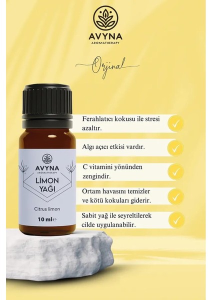 Reyo Avyna Limon Uçucu Yağı 10 ml Saf ve Doğal modelleri