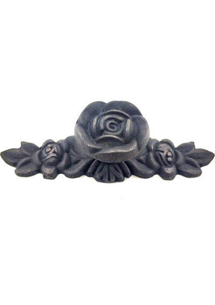 Antika Tarz Dekoratif Pirinç Gül Düğme - 30X100 Mm, Oksit