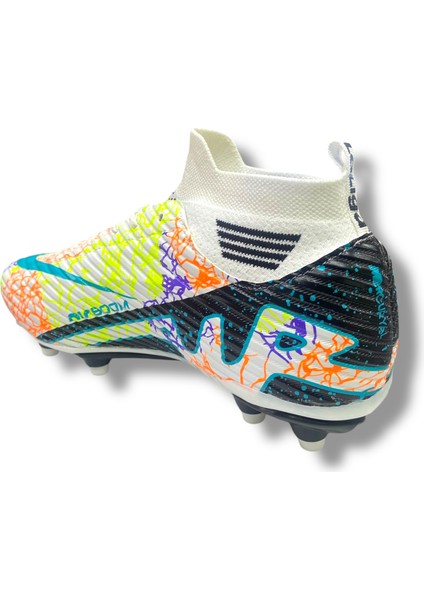 Yeni Model Çoraplı Krampon Beyaz Siyah Turkuaz Desenli fırsatları