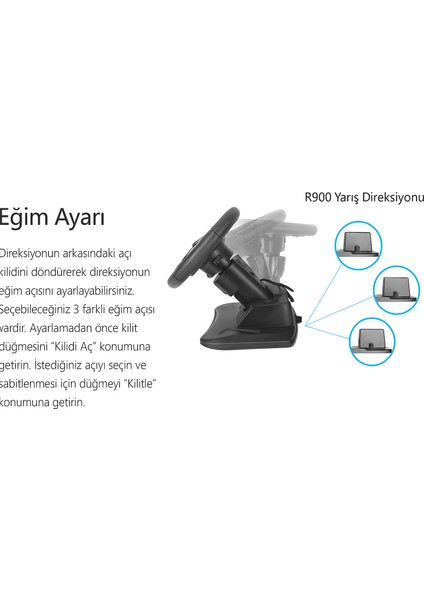 R900 Yarış Direksiyonu + Vites & Pedal Seti – Gerçekçi Sürüş Deneyimi