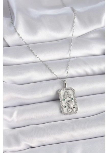 Bfs 316L Çelik Gümüş Renk Zincir Aslan Burcu Zirkon Taşlı Kadın Kolye fiyatları