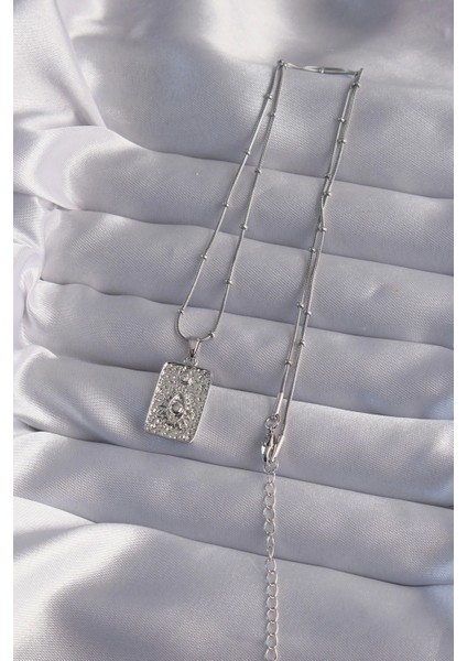 Bfs 316L Çelik Zincir Gümüş Renk Lazer Işlemeli Göz Figür Tarot Kolye fiyatları