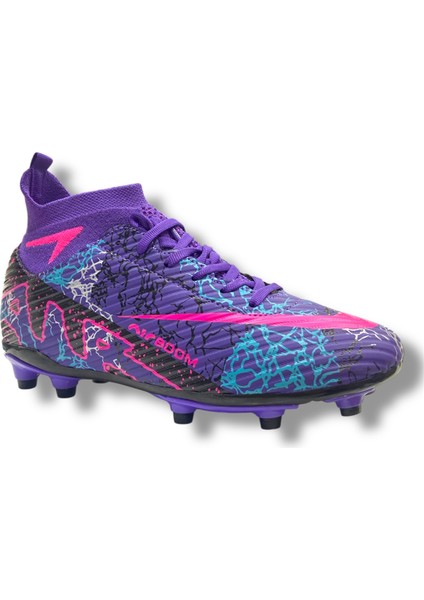 Yeni Model Çoraplı Krampon Siyah Mor Fuşya Desenli fiyatları