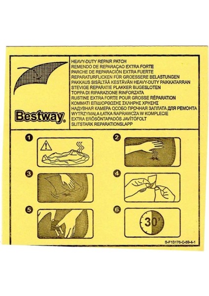 Bfs Bestway Şişme Ürünler Için Tamir Yaması 6,5 x 6,5 cm 62091 modelleri