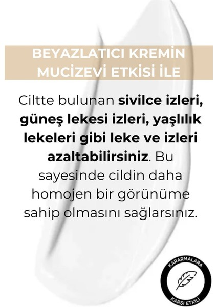 Cilt Beyazlatıcı Glutatyonlu Leke Karşıtı Krem Kolajen, Niacinamide & Kojik Asitli 100ML fırsatları